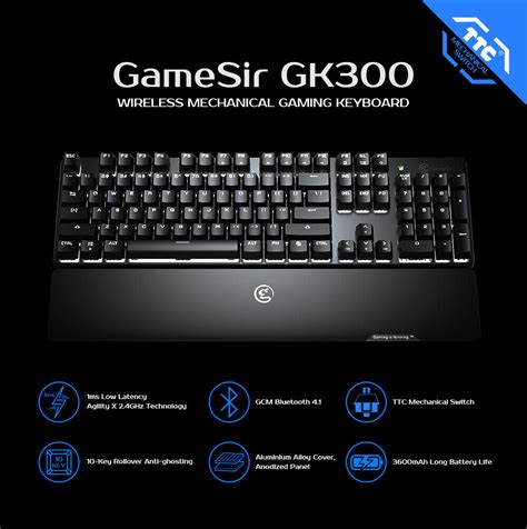 gamesir wireless mechanical gaming keyboard bluetooth backlit