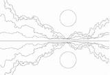 Outline Nature Drawing Mountain Drawings Getdrawings Paintingvalley sketch template