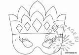 Mask Princess Template Coloring Carnival sketch template