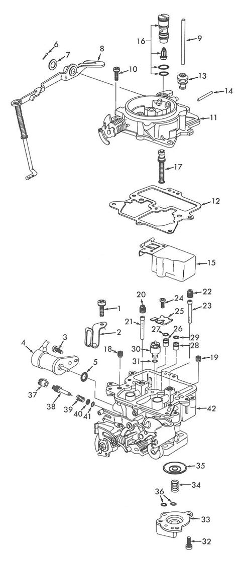 carburetor factory keihin  bbl exploded view