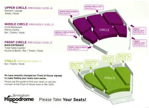 flyer seating guide birmingham hippodrome hippodrome heritage