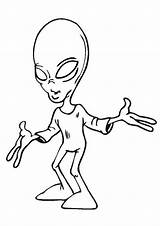 Coloring Pages Alien Halloween Fun Kids sketch template