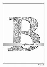 Alphabet Zentangle Henna sketch template