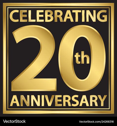 celebrating  anniversary gold banner vector image