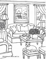 Coloring Pages House Interior Opera Drawing Room Living Sydney Adults Rooms Printable Print Adult Perspective Drawings Getcolorings Color Book Quote sketch template
