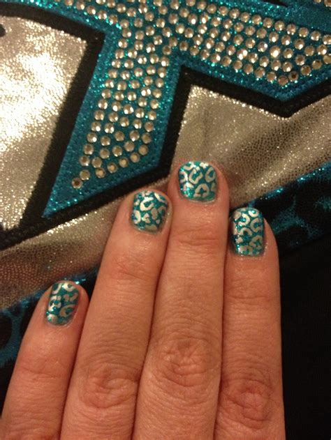 cheer nails nail art pinterest