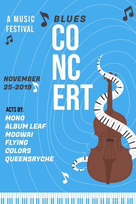 creative concert poster band   template postermywall