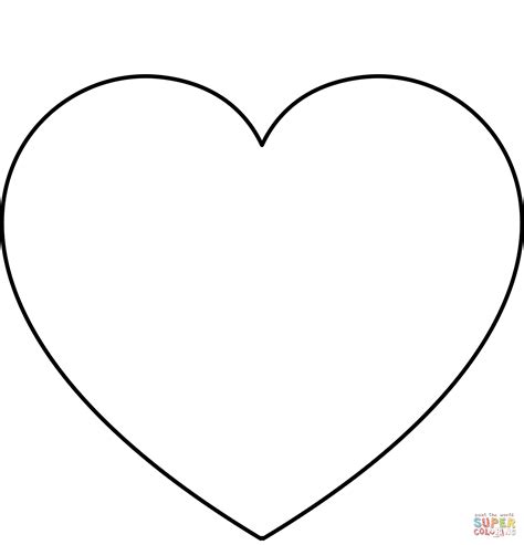 simple heart template coloring page  printable coloring pages