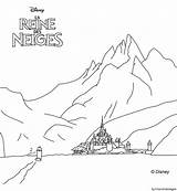 Arendelle Royaume Neiges Reine Coloriages sketch template