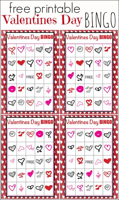 valentines day bingo  printable  thrifty ideas