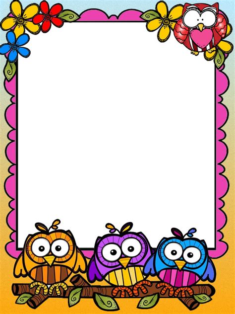 abu owl school school frame doodle frames borders  paper clip