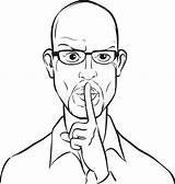 Bald Vector Drawing Lips Whiteboard Finger Man Coloring Illustration Stock Royalty sketch template