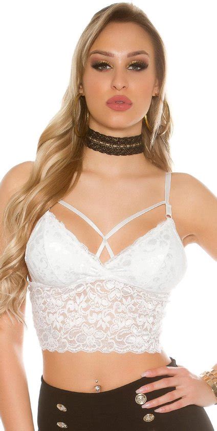 kanten bustier dames bh wit maat sm bolcom