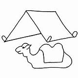 Camel Tent Coloring Pages Printable Naughty Kid sketch template