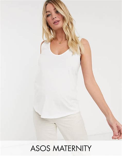 asos design zwangerschapskleding ultimate hemdje met ronde hals van