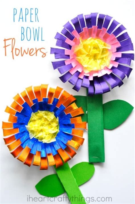 bright  colorful flower craft  kids  heart crafty