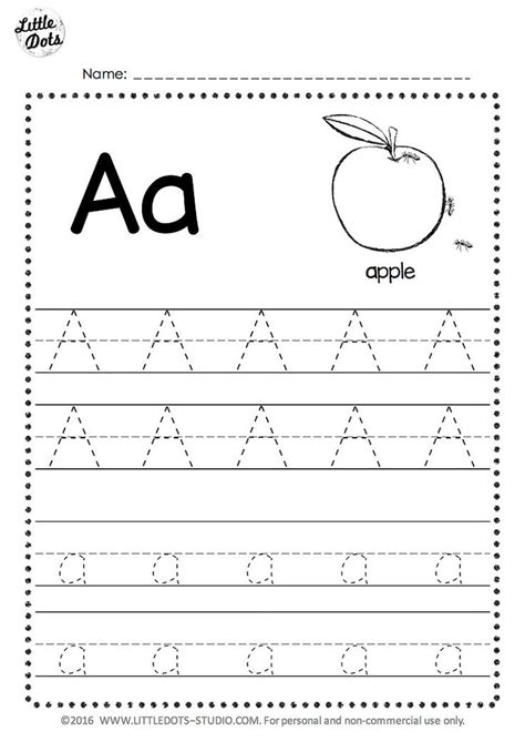 letter    apple handwriting practice