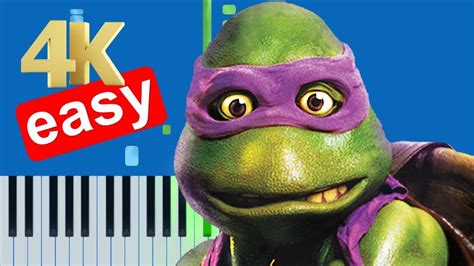 teenage mutant ninja turtles theme song slow easy beginner piano