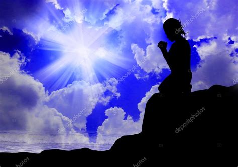 mulher orando a deus — fotografias de stock © gracel1221