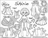 Printable Steampunk Dolls Shirin Pixie Colorable Paperthinpersonas Puck sketch template