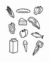 Food Coloring Pages Pantry Color Health Template Kids Choose Board Foods sketch template