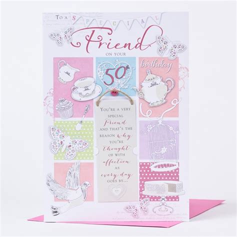 50th Birthday Card Special Friend Only £1 49