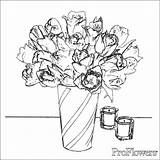 Coloring Bouquet Pages Flower Flowers Popular Library Clipart Coloringhome sketch template