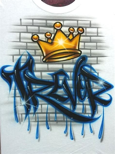 airbrush  shirt  king crown graffiti etsy