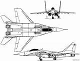 Mig Mikoyan Gurevich 29 Blueprint Blueprints Plans Blueprintbox 1977 Russia Jets Modern Category sketch template