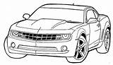 Coloring Car Pages Printable Bumblebee Cars Camaro Colouring Sheets Print Chevrolet Color Printables Kids Paper Race Top Sheet Book Tocolor sketch template