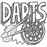 Darts Coloring Dart Drawing Vector Sketch Illustration Designlooter Stock Depositphotos 450px 49kb Drawings Getdrawings Dartboard sketch template
