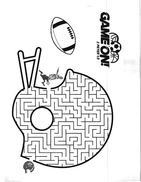 game  vbs  coloring sheet kids sports crafts sport craft