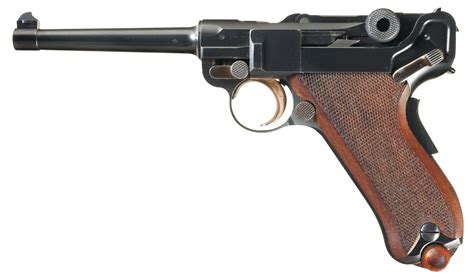 Excellent Swiss Bern Model 1906 24 Luger Semi Automatic Pistol