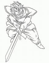 Gohan Goku Trunks Dragonball Dbz Saiyan Sword Zeta Vegeta Buu Letscolorit Pagine Carattere Schizzi Ventagli Coloringhome Dipingere Akira Draghi Dragones sketch template