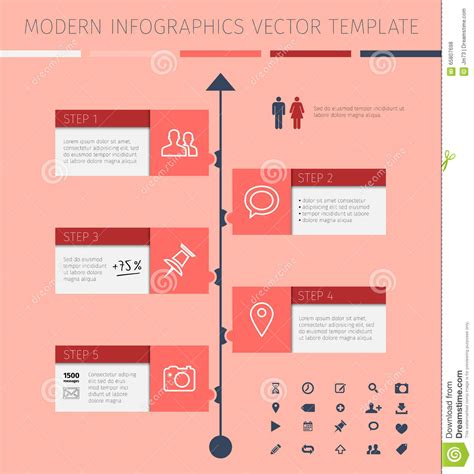 Timeline And Frames Modern Infographic Template Stock Vector