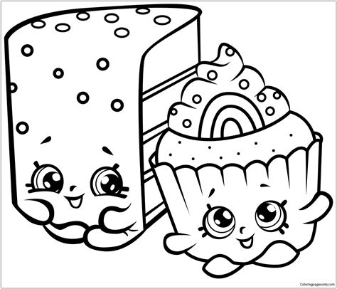kawaii cake coloring page  svg png eps dxf file