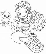 Mermaid Baby Coloring Pages Getcolorings Cute Colorin Printable Color Print sketch template