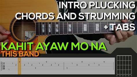 band kahit ayaw mo na guitar tutorial intro chords  strumming tabs youtube
