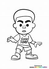 Jam Squad Goon Gonzales Speedy Brow Kids sketch template