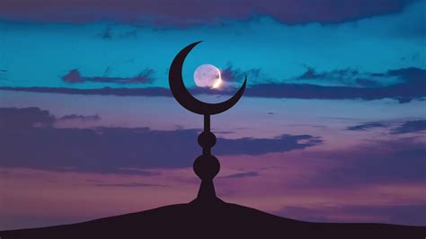 islam symbol  background  moon stock footage sbv