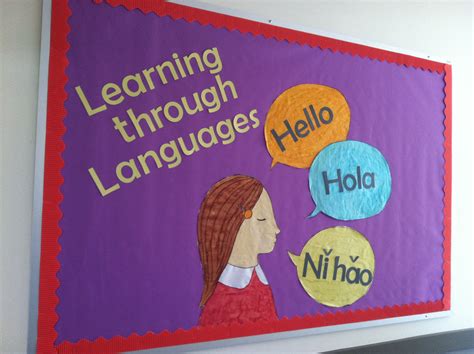 language classroom bulletin board  classroom classroom ideas