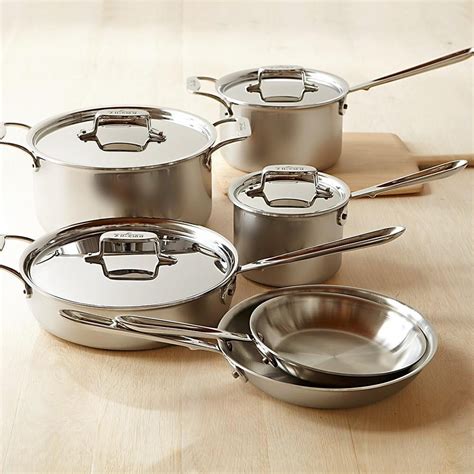 clad  stainless steel  piece cookware set williams sonoma au