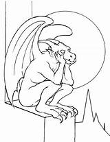Gargoyle Coloring Kids Korner Clipart Halloween Pages Cliparts Dmg Enterprises Provided Network Library sketch template