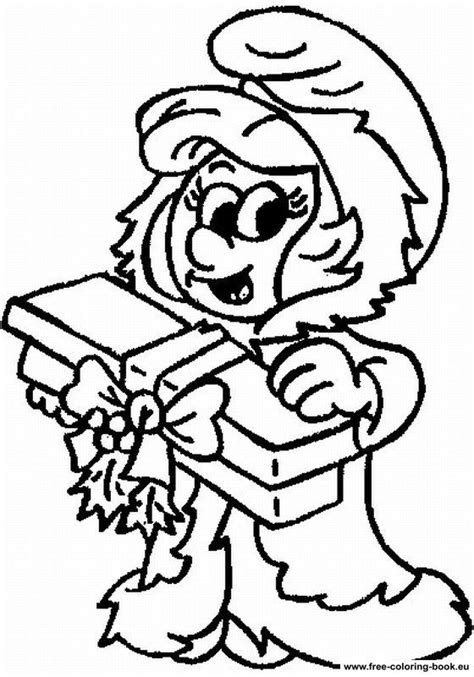 pin  tonia bennett shine  smurfs  coloring pages christmas