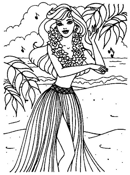 barbie coloring pages barbie  queen   waves