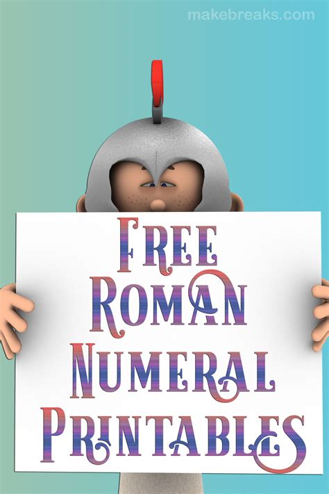printable roman numeral templates  pages romannumerals
