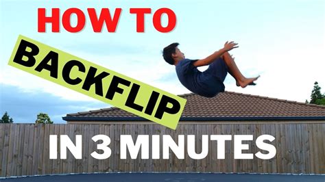 How To Backflip On Trampoline For Beginners Tutorial Youtube