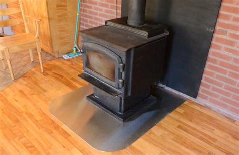 wood stove hearth plate  stainless steel