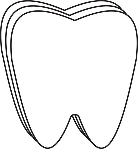 tooth large single color creative cut outs