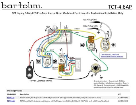 tct ap harness wiring diagram bartolini pickups electronics